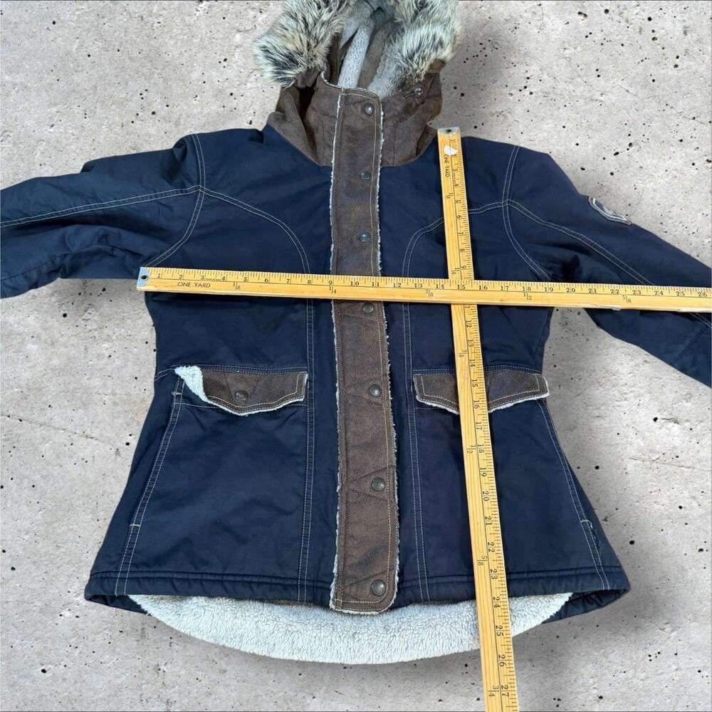 KUHL Arktik Projekt 2067 Womens Medium Faux Fur Hood Sherpa Lined Jacket Coat - Picture 8 of 8